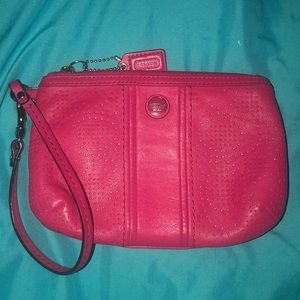 Pink Coach Wristlet